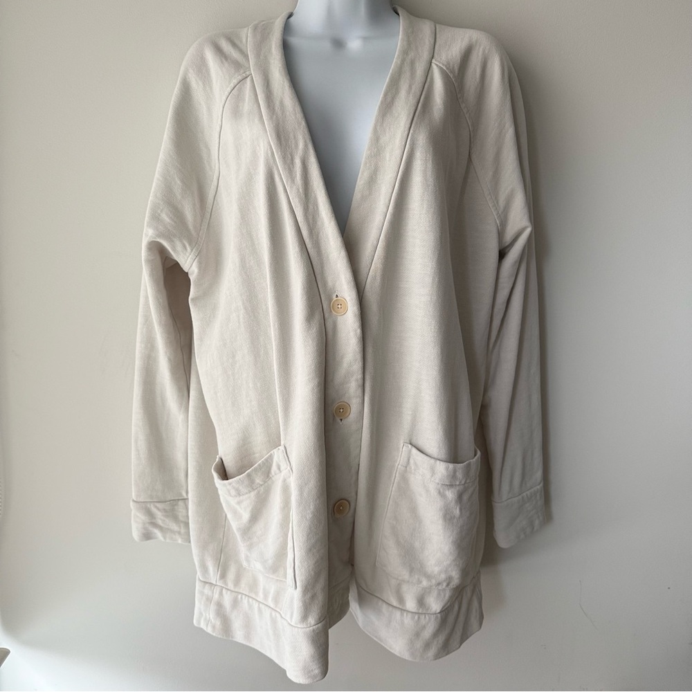 EILEEN FISHER Oversized Cardigan Jacket 100% Organic Cotton